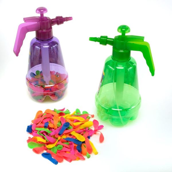 Water Balloon & Pump Bottle Set 150pcs With 1.5L Bottle - 18.5cm x 12cm x 28cm