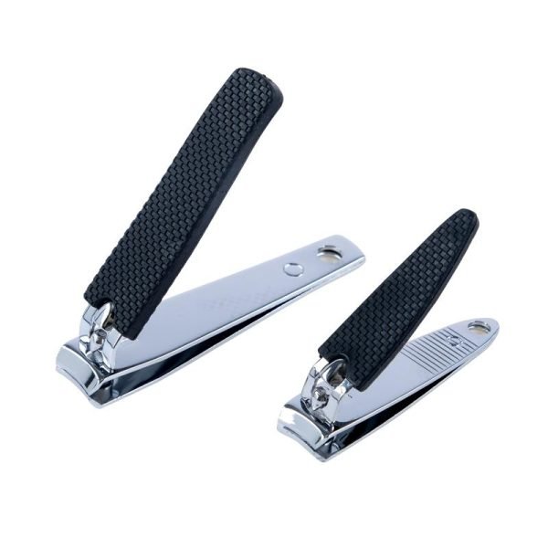 Nail Clippers Easy Grip Black 2pk