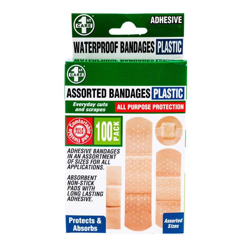 Bandage Strips Assorted Sizes 100pk Clear - Plastic (PE)