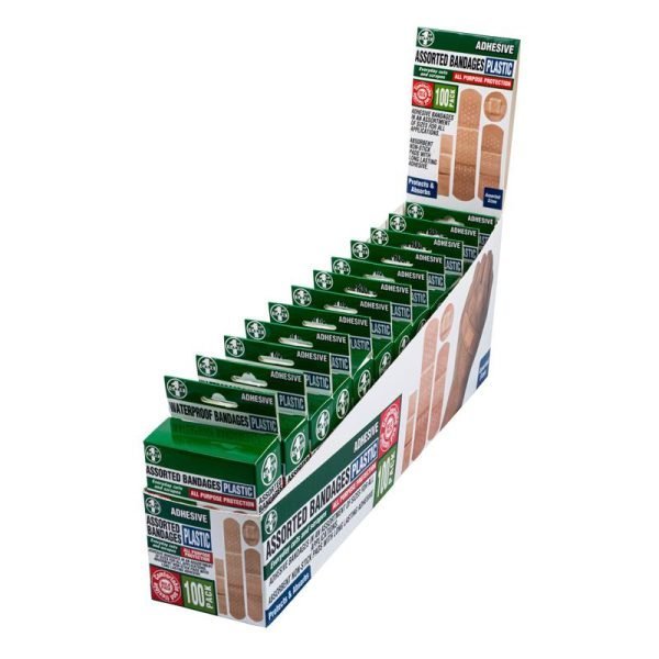 Bandage Strips Assorted Sizes 100pk Clear - Plastic (PE)