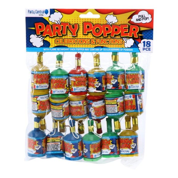 Party Poppers 18pk