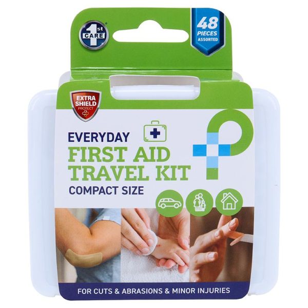 First Aid Kit Essentials 48pc Assorted with Bonus Storage Case