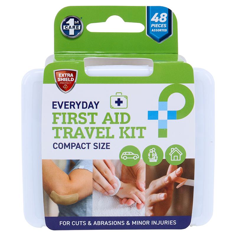 First Aid Kit Essentials 48pc Assorted with Bonus Storage Case