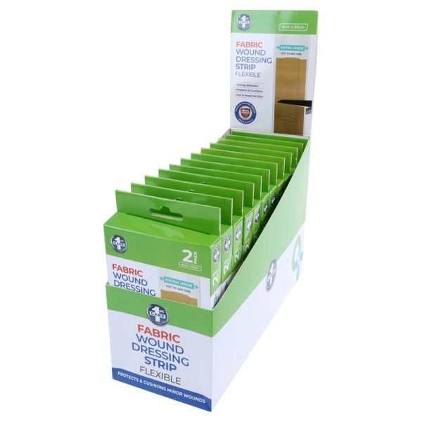 Bandage Dressing Strips with Adhesive 6cm x 50cm 2pk - Fabric