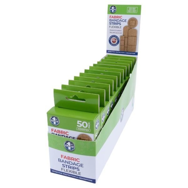 Bandage Strips Flexible Assorted Sizes 50pk - Fabric