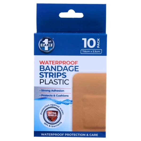 Bandage Dressing Strips Waterproof 7.6cm x 5.1cm 10pk - PE
