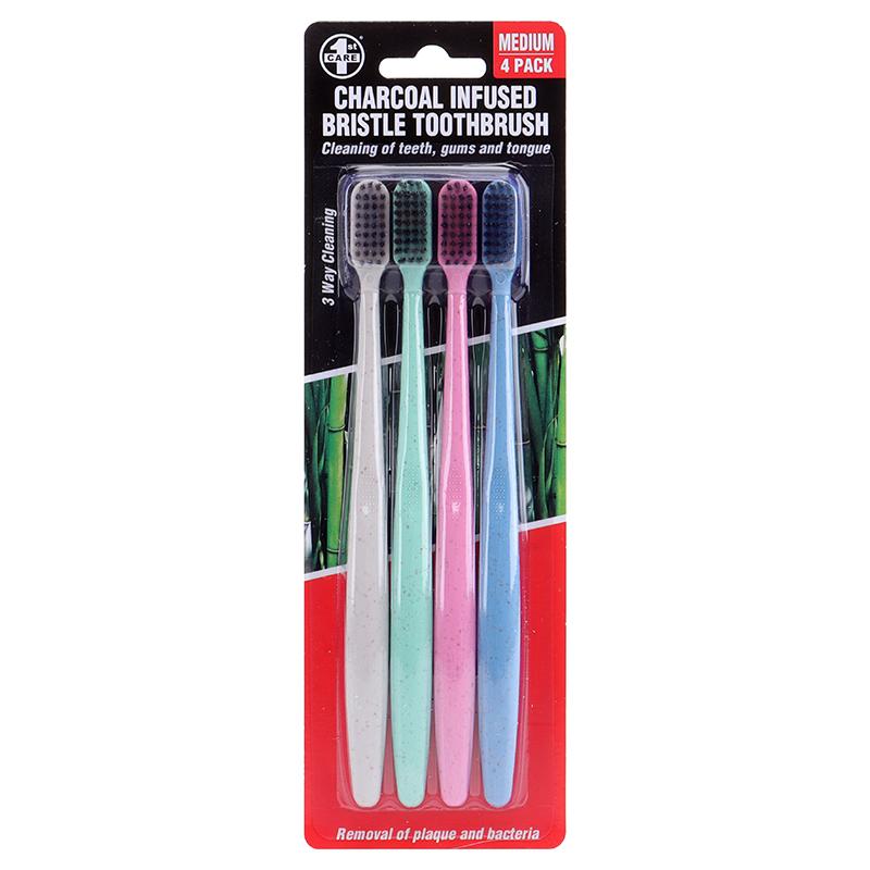 Toothbrush Charcoal 4pk