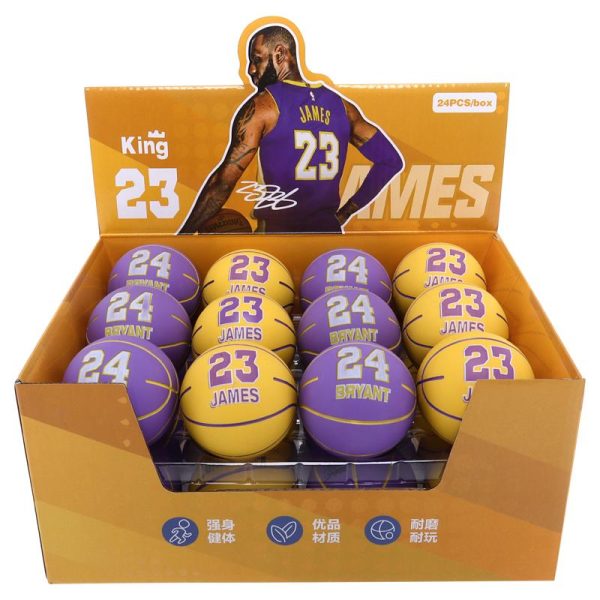 Handball Basketball High Bounce - 6cm - LA Assorted Yellow, Purple