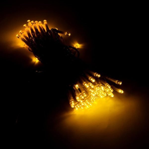 Fairy Lights Battery Operated 100 LED 10m Warm White Colour 2 Function Clear Wire