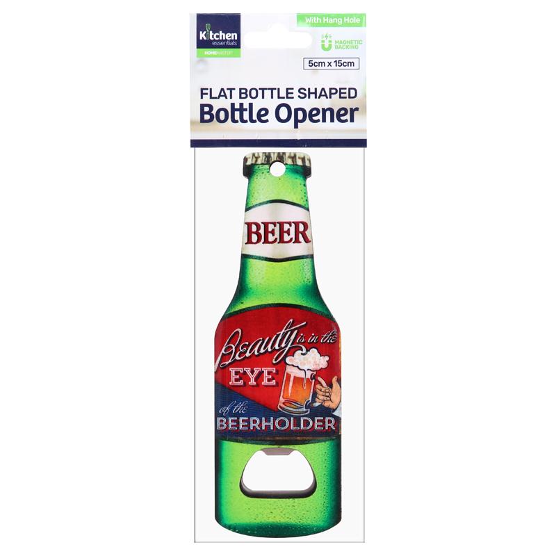 Bottle Opener Magnetic Flat Bottle Shaped 15cm x 5cm x 0.5cm Assorted