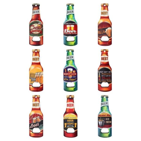 Bottle Opener Magnetic Flat Bottle Shaped 15cm x 5cm x 0.5cm Assorted