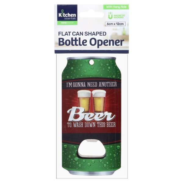 Bottle Opener Magnetic Flat Can Shaped 12cm x 6cm x 0.5cm Assorted