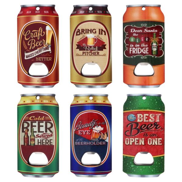Bottle Opener Magnetic Flat Can Shaped 12cm x 6cm x 0.5cm Assorted