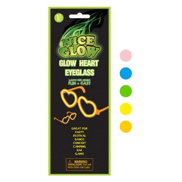 Glow in the Dark Novelty Heart Shaped Series Glasses