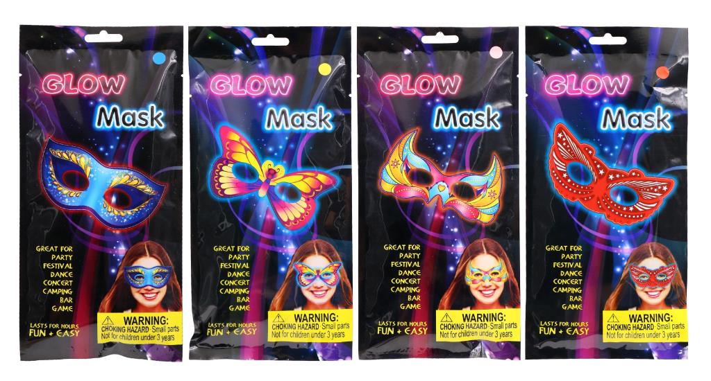 Glow in the Dark Novelty Mask Shaped Series Glasses