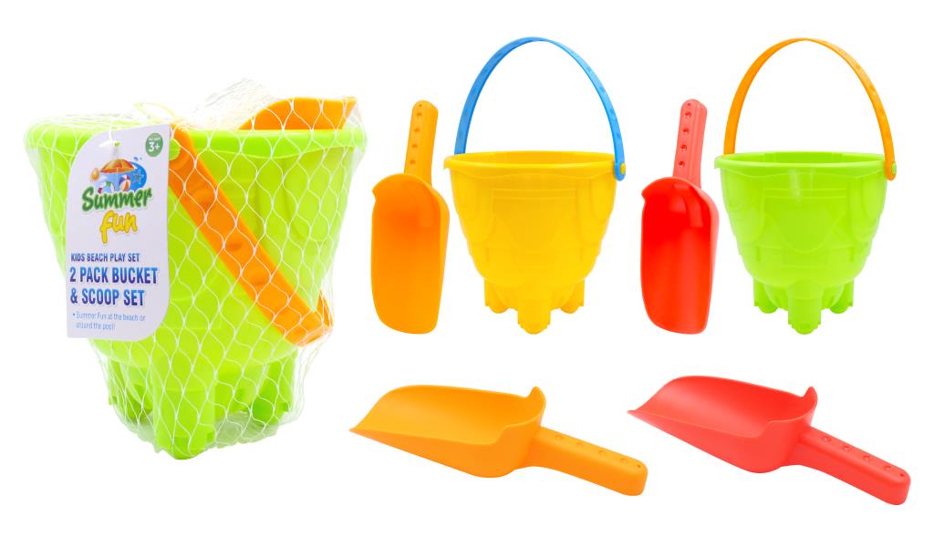 2PK Beach Bucket & Scoop Set