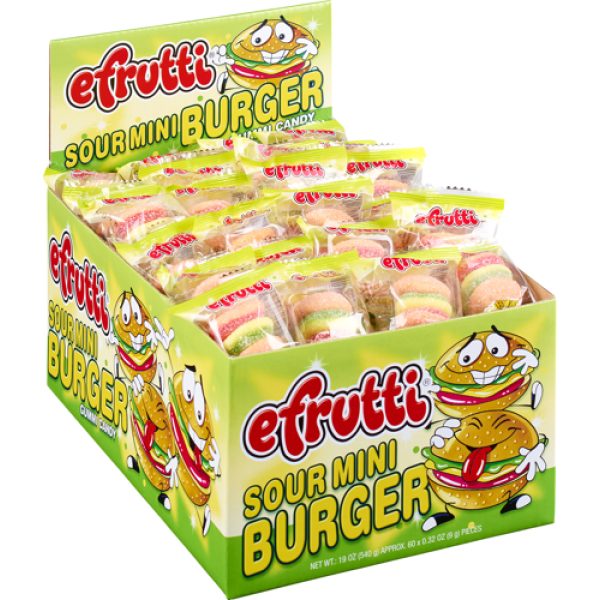 Efrutti Gummi Sour Mini Burger 9g