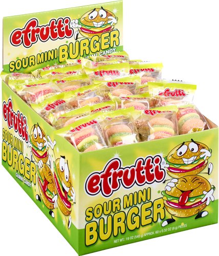 Efrutti Gummi Sour Mini Burger 9g