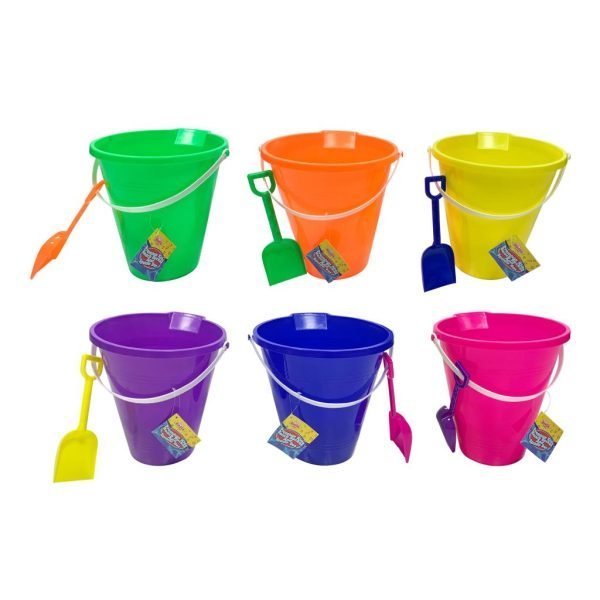 Beach Bucket W/Shovel Set (Assorted Colours)