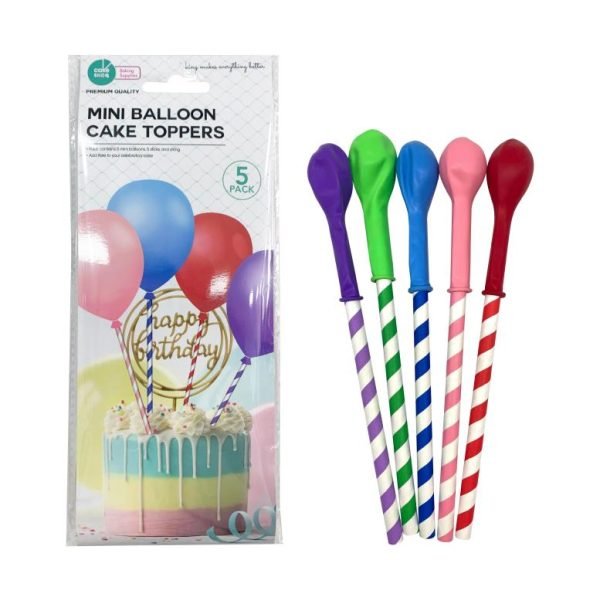 5PK Mini Balloon Cake Toppers
