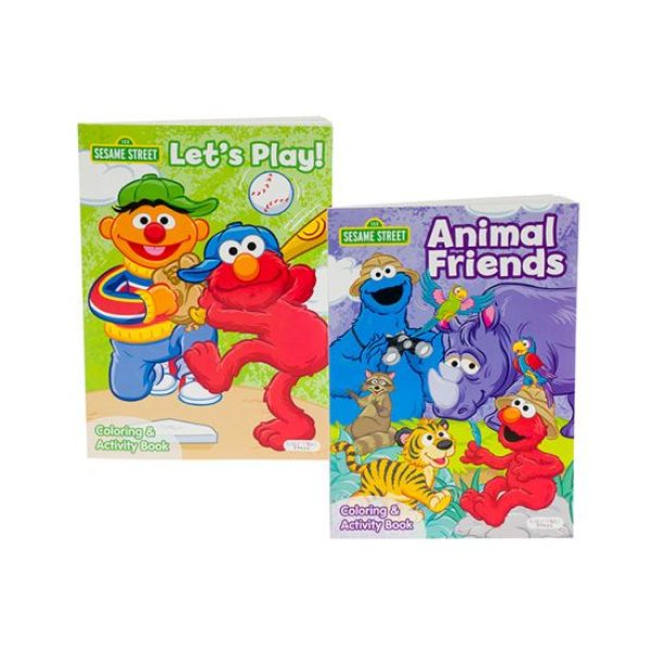 Kids Colouring & Activity Book - Sesame Street (2 Assorted)