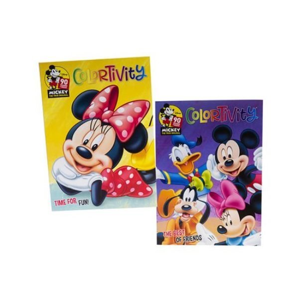 Kids Colouring Book - Mickey & Minnie (2 Assorted)