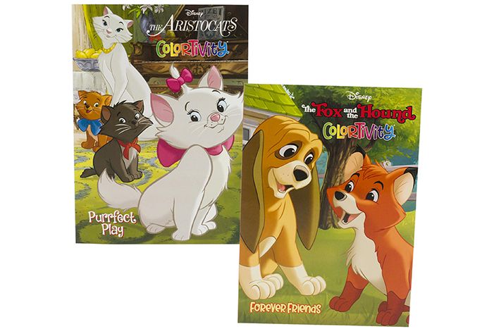 Colouring Book Aristocats & Fox and the Hound (2 Assorted)