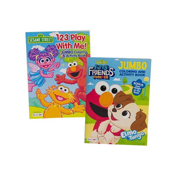 Colouring & Activity Book  Sesame Street Jumbo (2 Assorted)