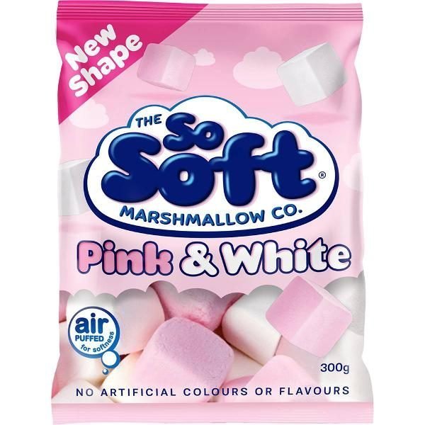 So Soft Pink & White Marshmallows 300g