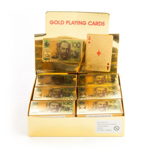 Gold Foil Aussie $100 Playing Cards