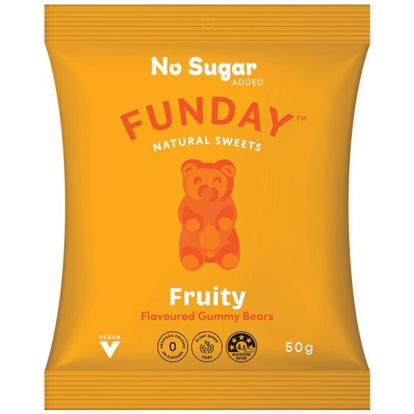 Funday Fruity Flavoured Vegan Gummy Bears 50g