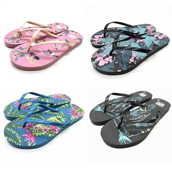 Ladies Beach Thongs 4 Style Mixed Size WM09
