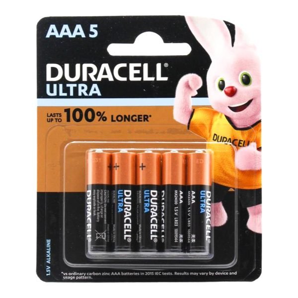 Duracell Pk5 AAA Ultra Batteries 1.5 Alkaline