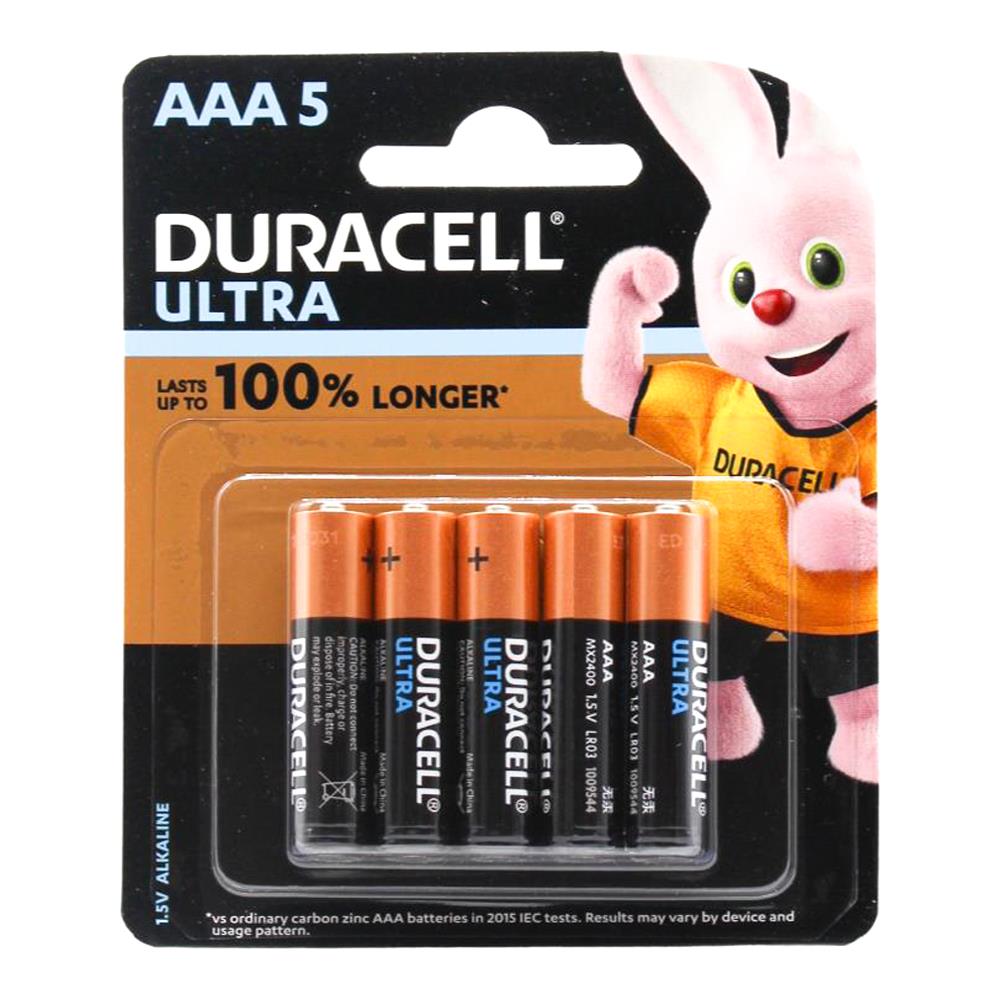 Duracell Pk5 AAA Ultra Batteries 1.5 Alkaline