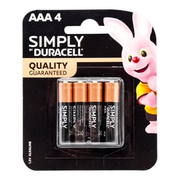 Duracell Pk4 AAA Simply Batteries