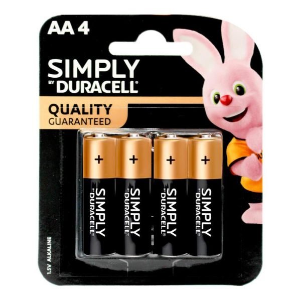 Duracell Pk4 AA Simply Batteries
