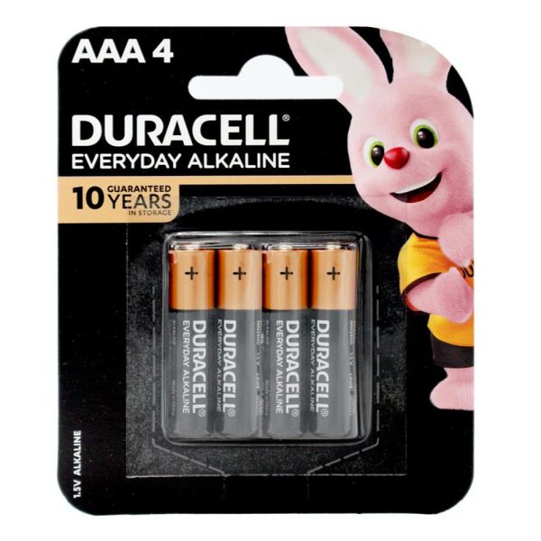 Duracell Pk4 AAA Batteries Everyday Alkaline