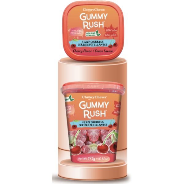 Gummy Rush Sour Fizzy Cherries 175g