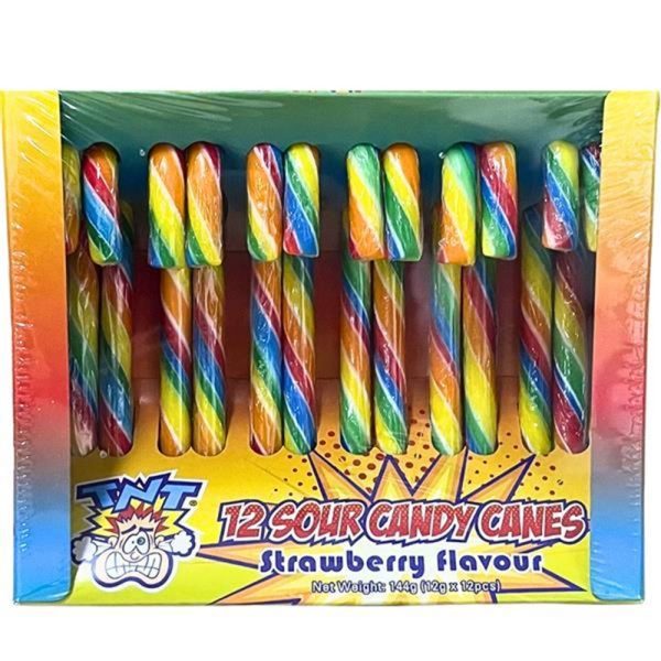 TNT Sour Rainbow Candy Canes 144g