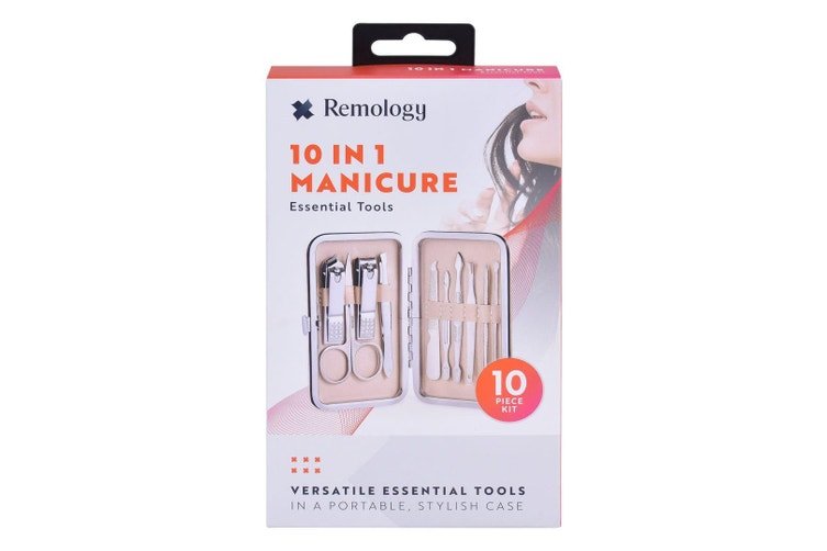 Remology Stainless Steel 10pc Manicure Set Silver