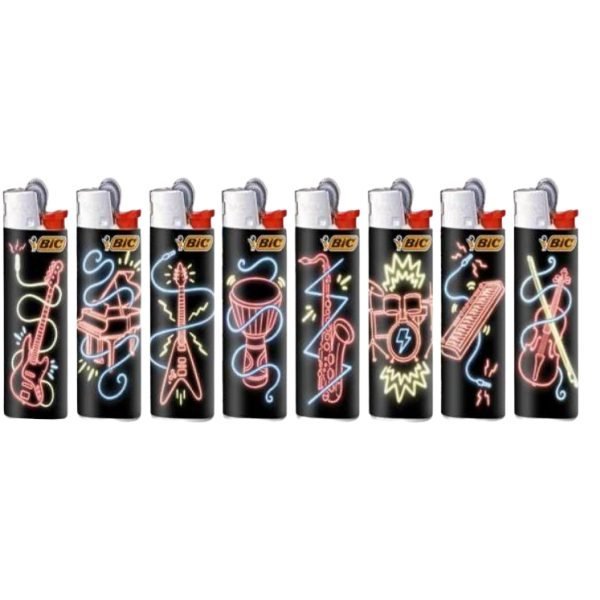 Bic Lighters Print - Neon Sound