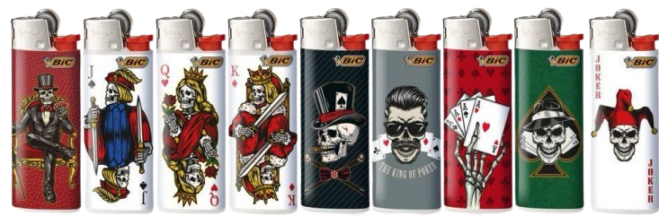 Bic Lighters Print - Poker