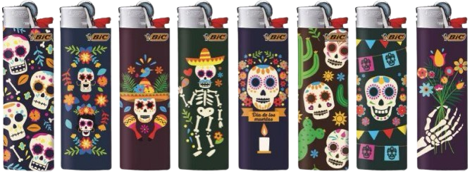 Bic Lighters Print - Skull