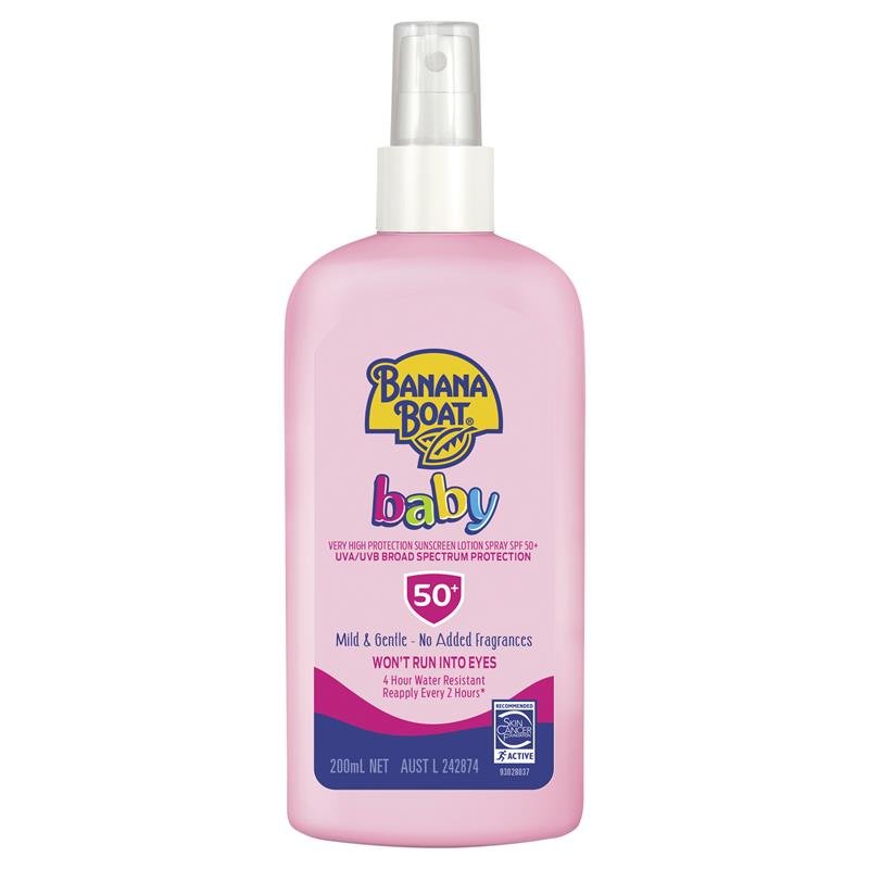 Banana Boat SPF 50+ Baby 200ml Suncreen Spray