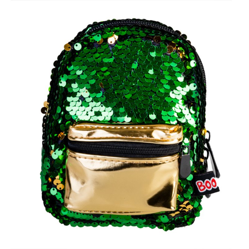 Gold Green Sequins BooBoo Backpack Mini - Image 2