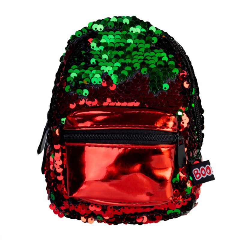 Red Green Sequins BooBoo Backpack Mini