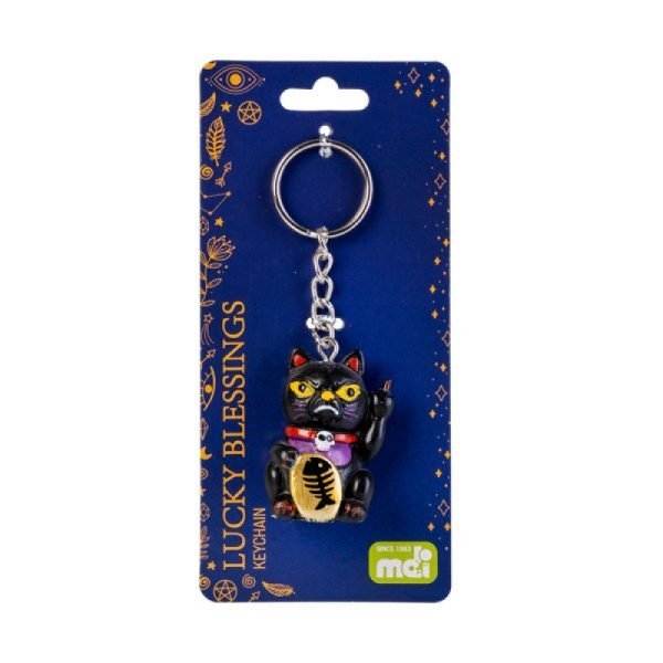 Rude Lucky Kitty Keychain