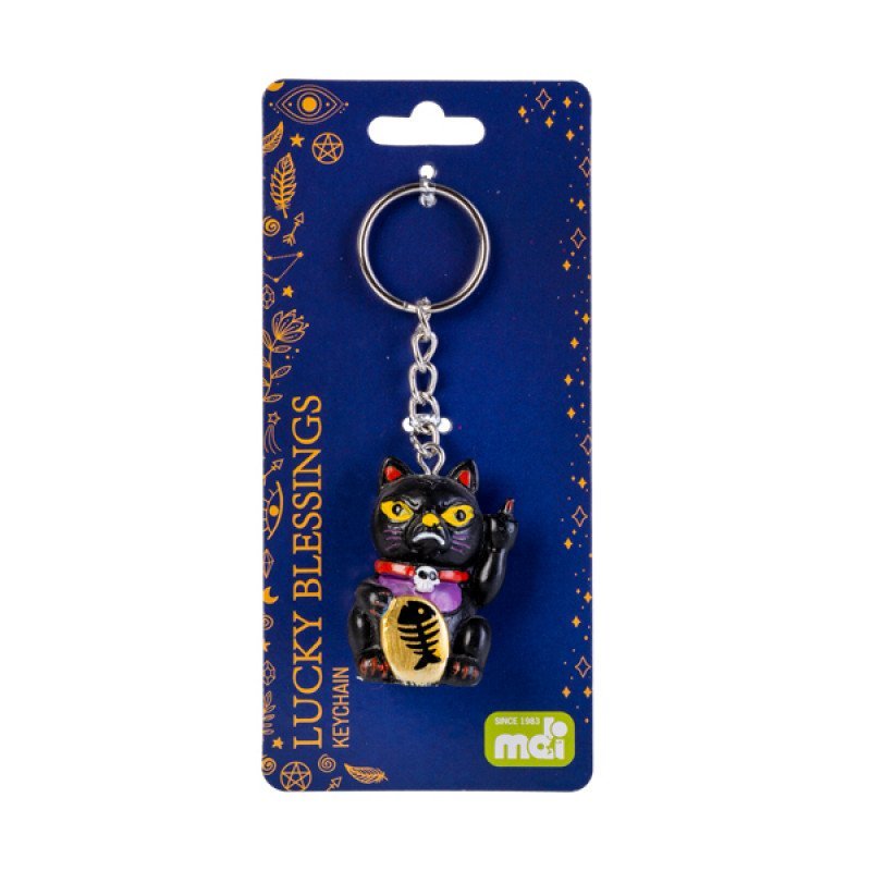 Rude Lucky Kitty Keychain