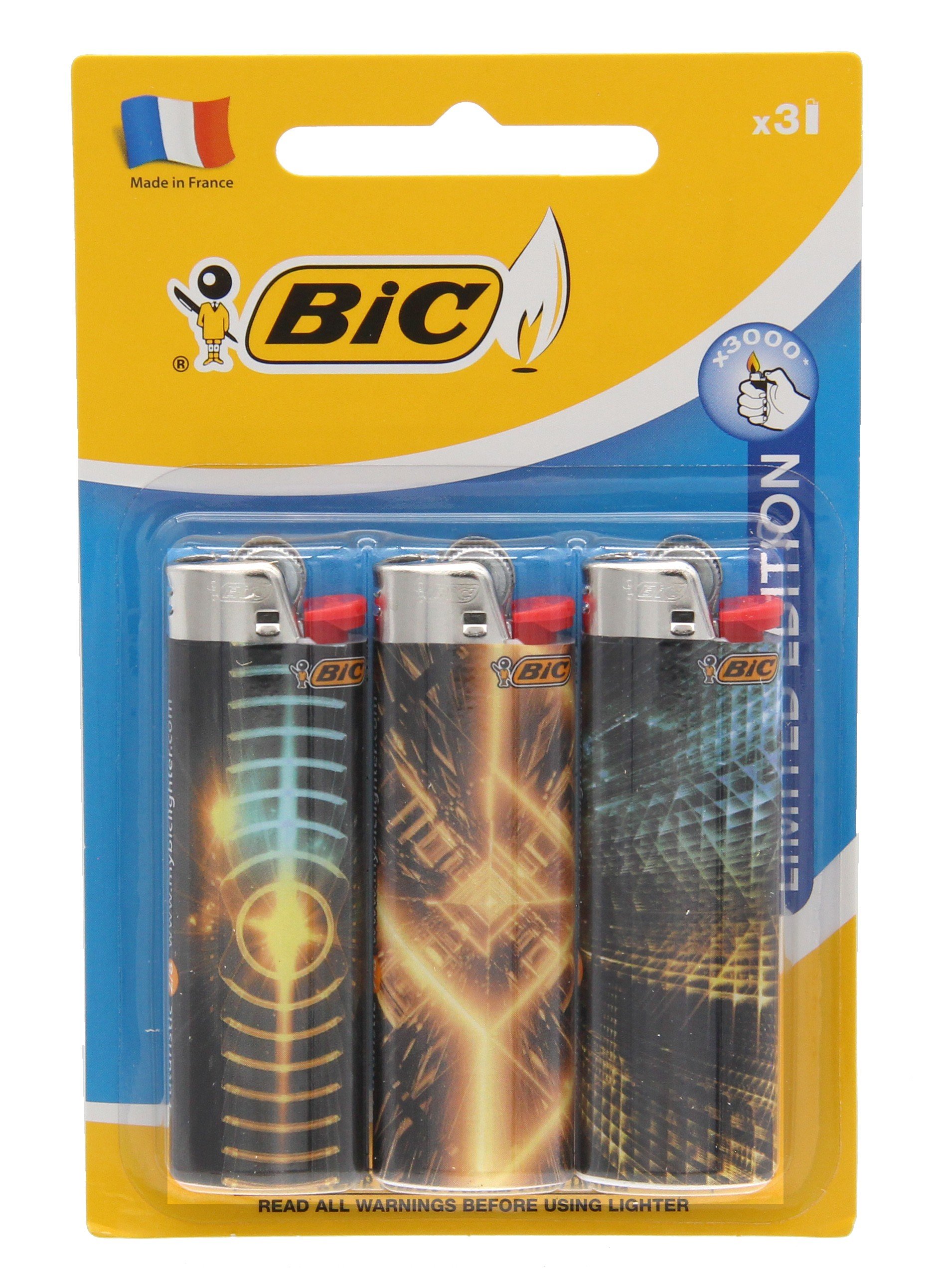 Bic Lighter Print 3pk - Assorted