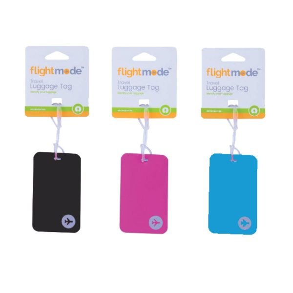 PVC Luggage Tags (Pink / Blue / Black)